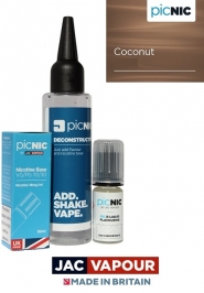 Pachet Lichid Tigara Electronica Premium Jac Vapour Coconut 60ml, Nicotina 3/6/9 mg/ml, High VG, Fabricat in UK